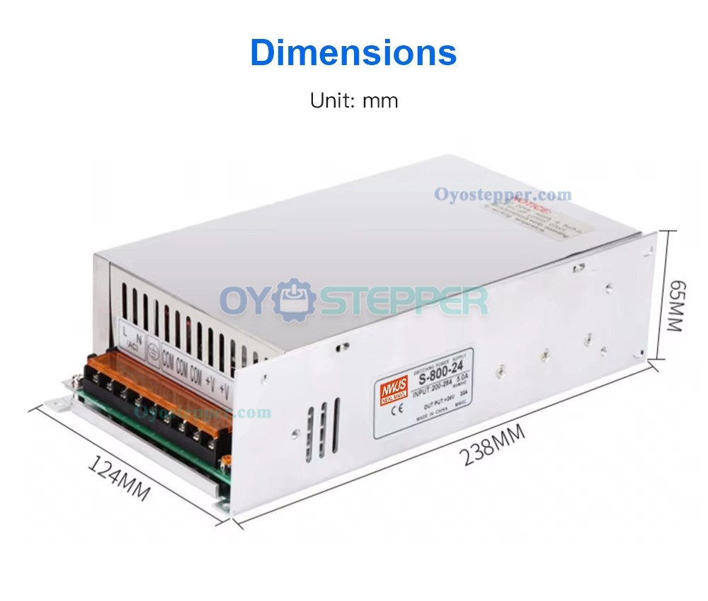 MeanWell S-800 800W CNC Switch Power Supply 48-130V Single Output